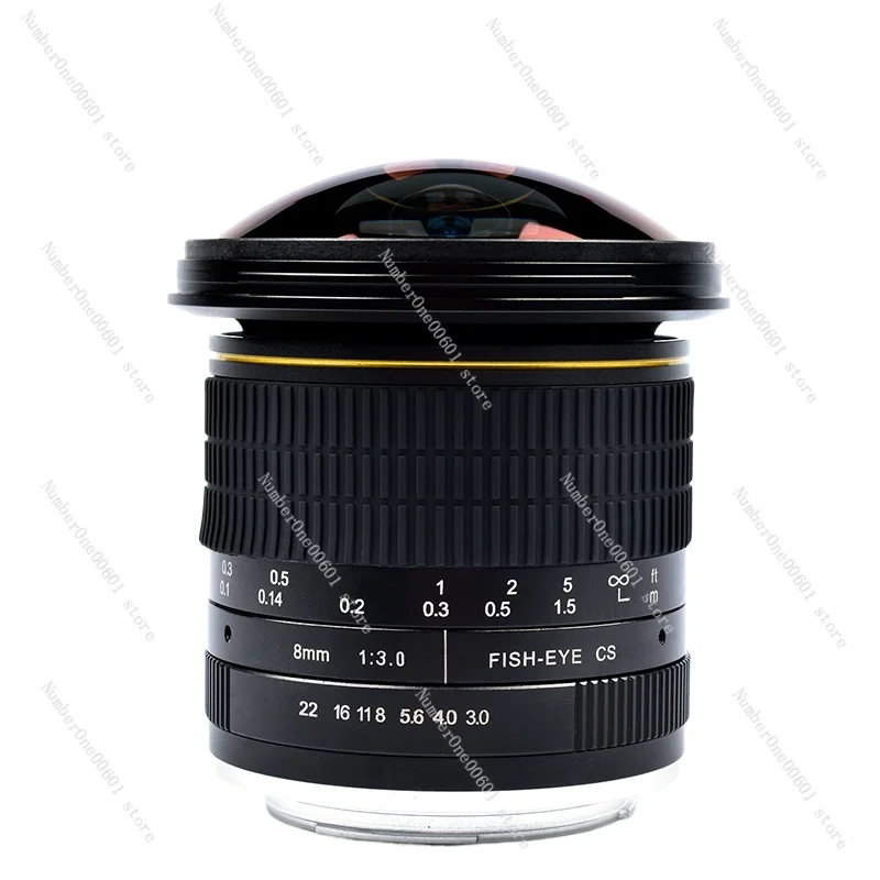 For 8mm Fisheye Half Frame Lens Ultra Wide Angle Fisheye Panoramic Landscape Lens for Outdoor Travel