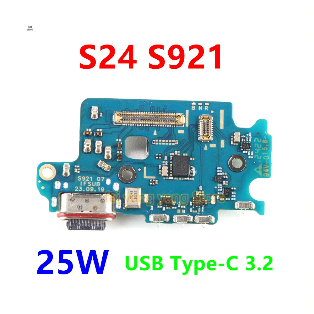 

USB Type-C 3,2 25 Вт зарядный порт, разъем для док-станции, зарядная плата, гибкий кабель для Samsung Galaxy S24 5G SM-S921B S921U S921E