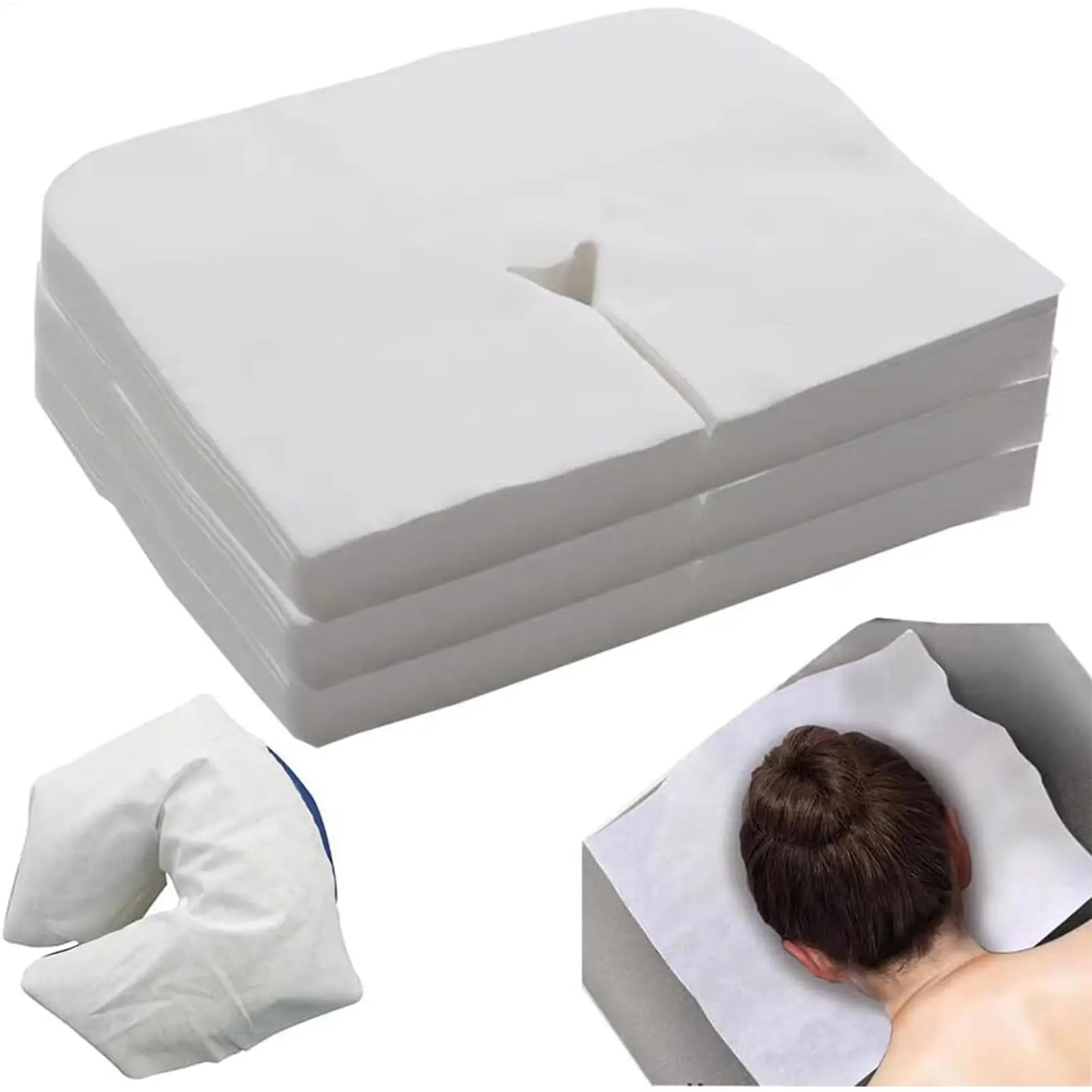 

Massage Headrest Covers 100Pcs/pack massage bed face support cover Portable Fabrics Massage Chairs Headrest Covers