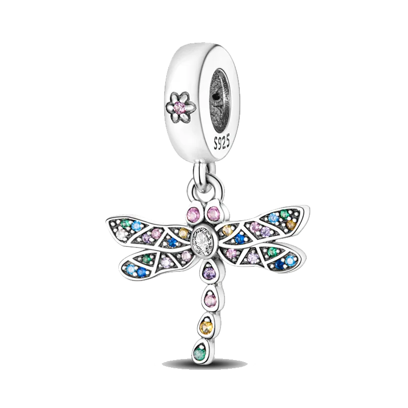 QWC Sterling 925 silver Butterfly puppy animal series beads charms fit pandora 925 Original bracelet bead for jewelry making