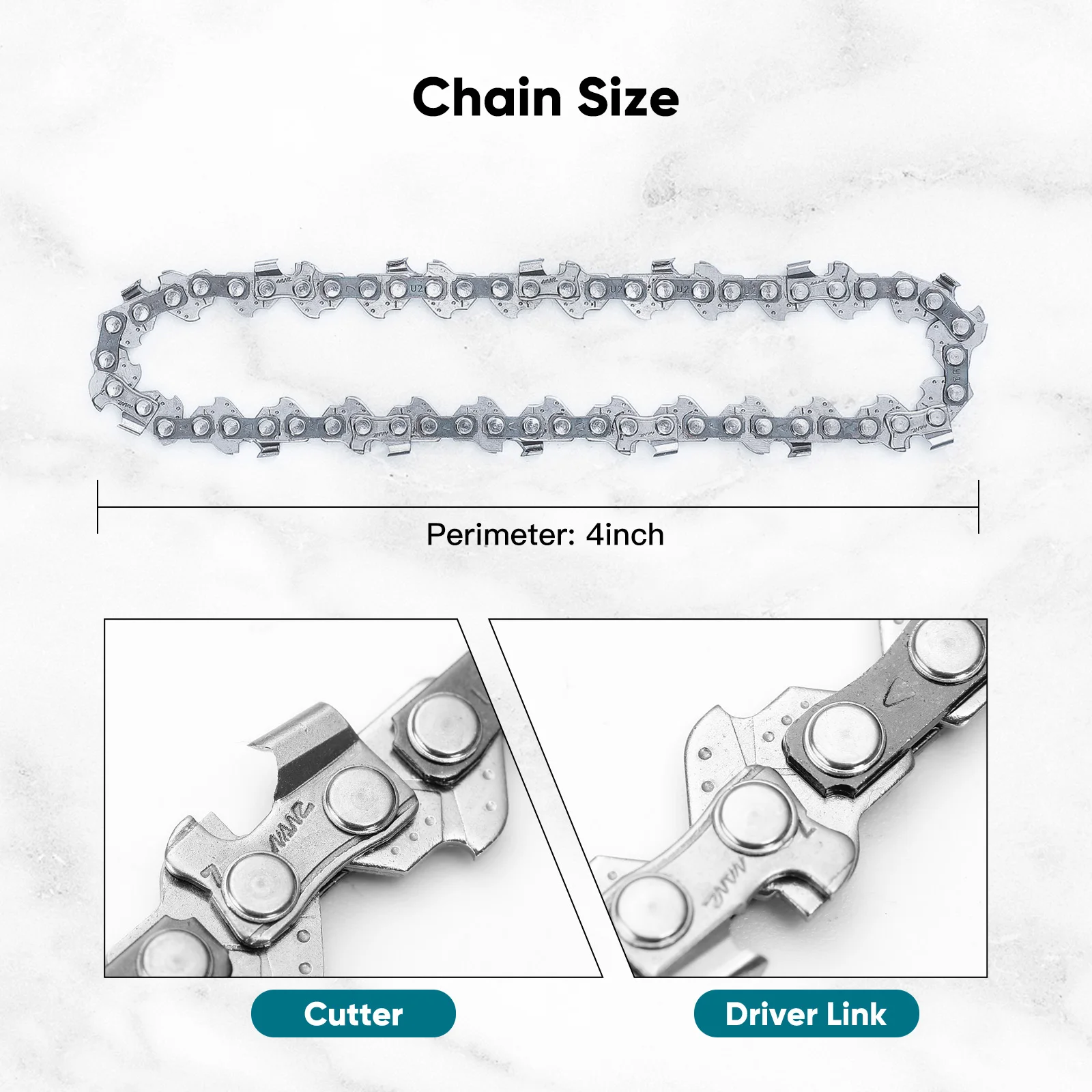 Avhrit 4 Inch/6 Inch/8 Inch Mini Steel Electric Chain Saw 48DL 47DL 45DL 37DL 36DL 28DL Chainsaws Accessory Chains Replacement