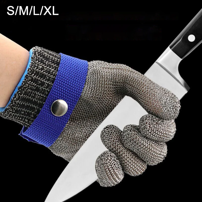 Stainless Steel Gloves Anti-cut Wear-resistant Slaughter Gardening Hand Protect Working Gloves Metal Mesh Butcher Kitchen Gloves