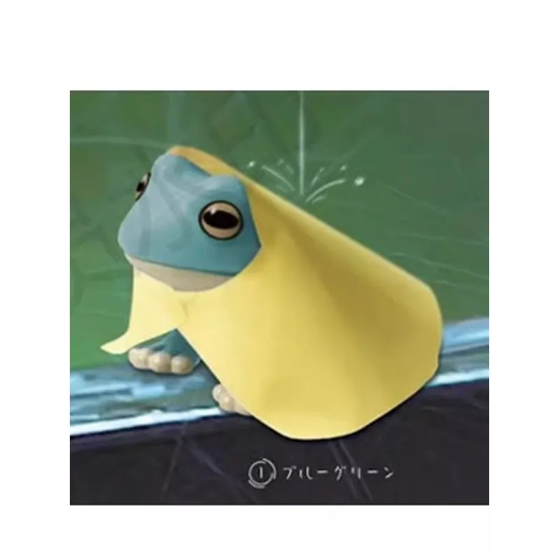 Original EPOCH Gashapon A Frog in A Raincoat Qversion Mini Anime Action Figure Model Toys Gifts Cartoon Character Collection