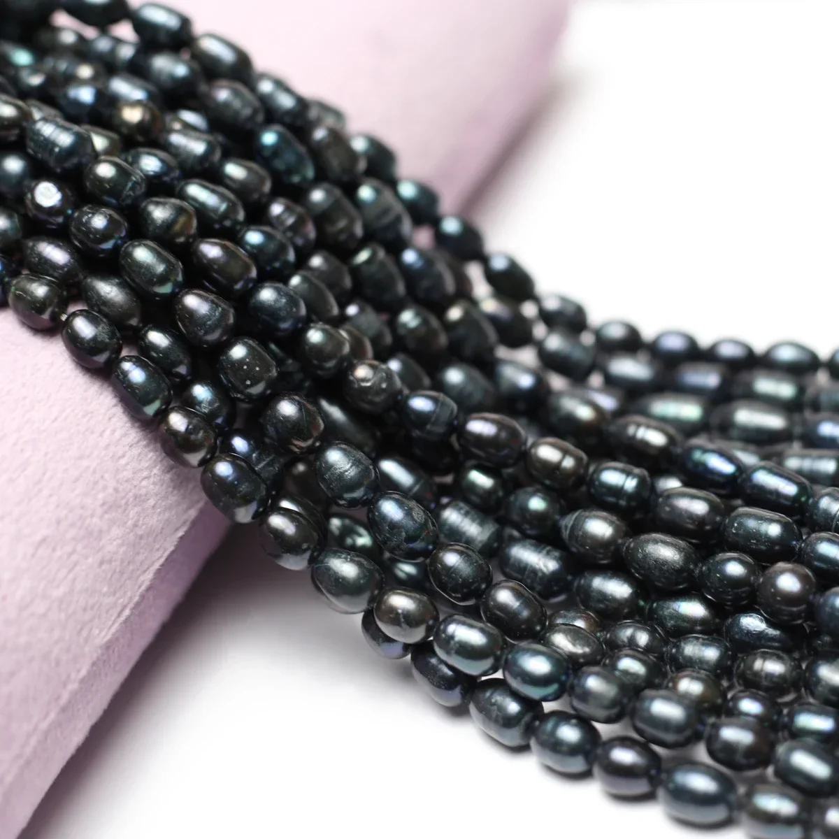 Natural Freshwater Pearl Beads black Rice Shape Pearls Exquisite Loose Bead For Jewelry Making DIY Bracelet Necklace Accessory