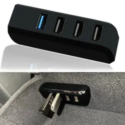 Glove Box USB Hub for Tesla Model Y 2021-2024 Model 3 2021-2023 4-in-1 Glovebox Docking Station Accessories for Dash Cam Flash