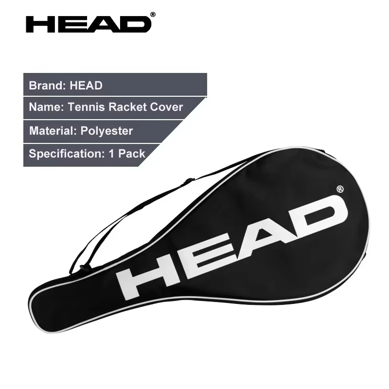 HEAD Tennis Racket Cover Waterproof Durable Adult Teenager Sports Shoulder Bag with Adjustable Shoulder Strap