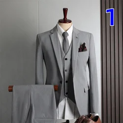 X0116 Men's business suit slim fit high-end professional suit suit men's two-piece suit processing professional formal casual dr