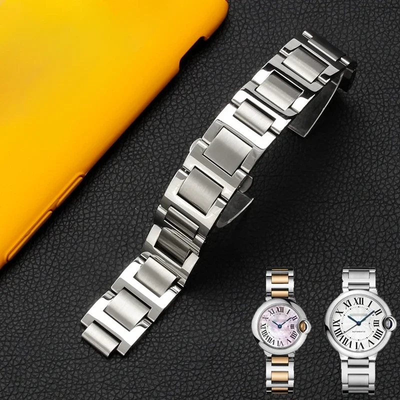 

Ремешок для часов из нержавеющей стали для серии C-artier Ballon Bleu 20*12 мм 18*11 мм 14*8 мм W6920046 ремешки женские мужские браслеты
