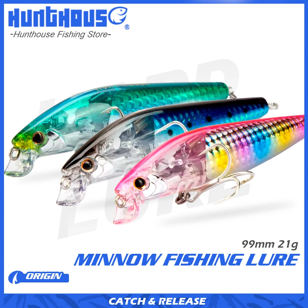 

Hunthouse 6Pcs Minnow Fishing Lure Wobblers Floating Hard Bait Trout Flash Snack Swimming 99mm 15g Weight System Saltwater Fish