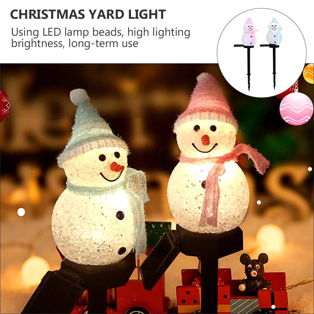 2 pièces lampes solaires décoratives noël noël lampe de pelouse extérieure extérieure décorative cour lumière