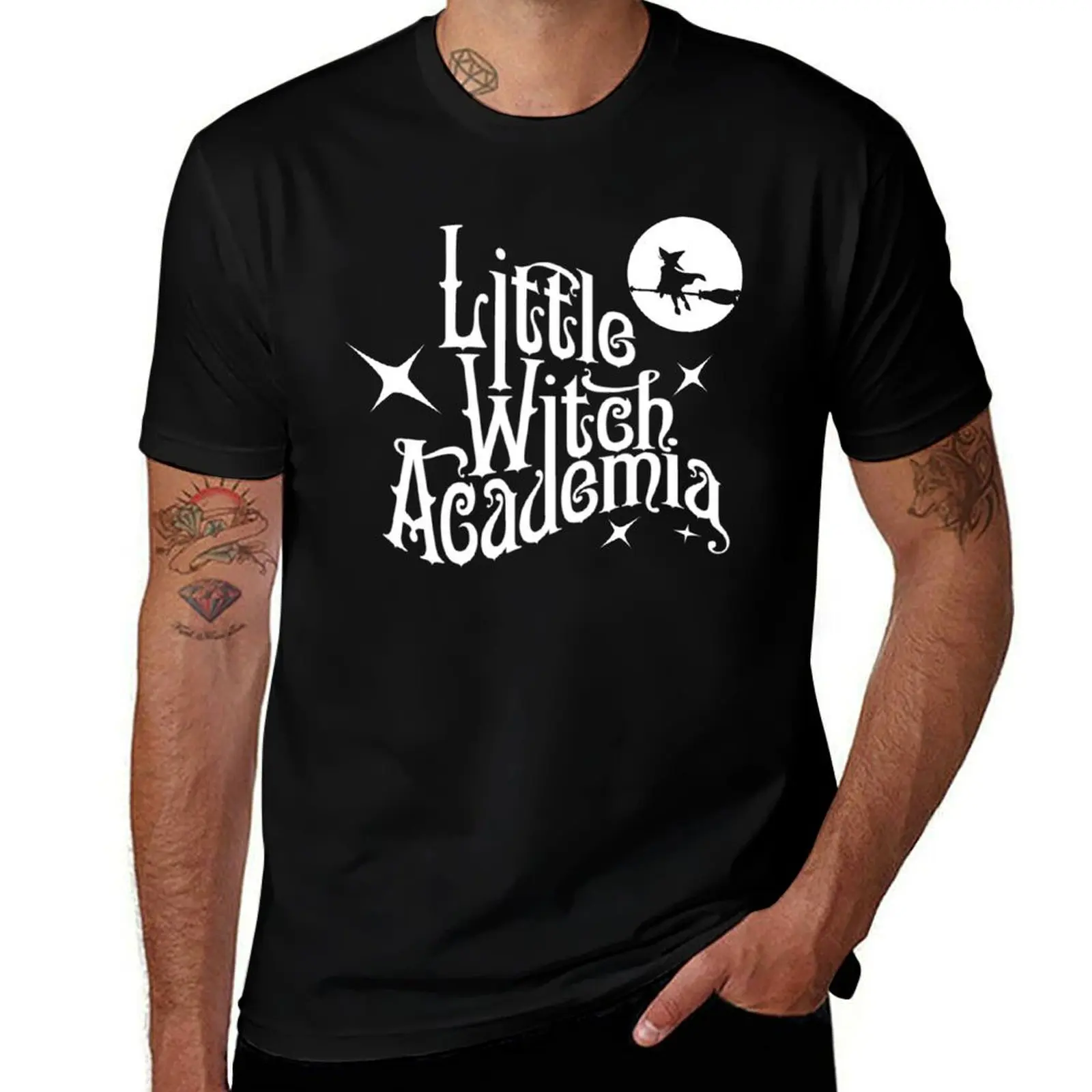 Camiseta de Anime Little Witch Academia, camiseta de manga corta para trabajo al aire libre