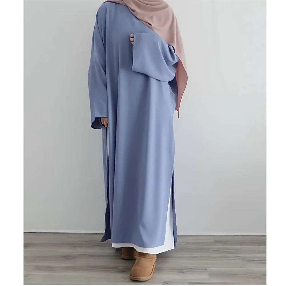 Conjunto de 2 piezas de caftán marroquí para mujer, ropa islámica de Dubái, Turquía, Abaya, bata árabe saudita, vestido musulmán, traje de ropa de