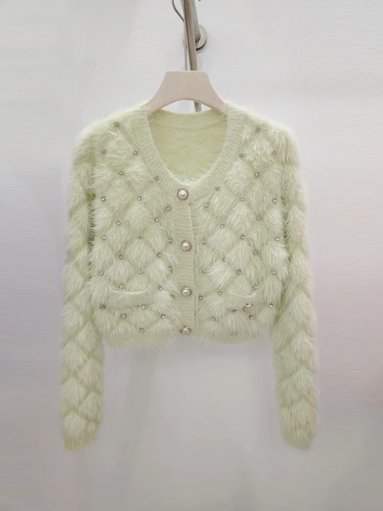 سترة نسائية لخريف وشتاء 2025 سترة عصرية كورية بأكمام طويلة سترة نسائية محبوكة غير رسمية #4