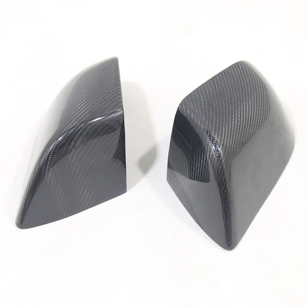 LHD RHD 2PCS Car Real Dry Carbon Fiber Rearview Side Mirror Cover Cap Trim Sticker For TESLA MODEL-S MODEL-3 MODEL-Y 2019-2021