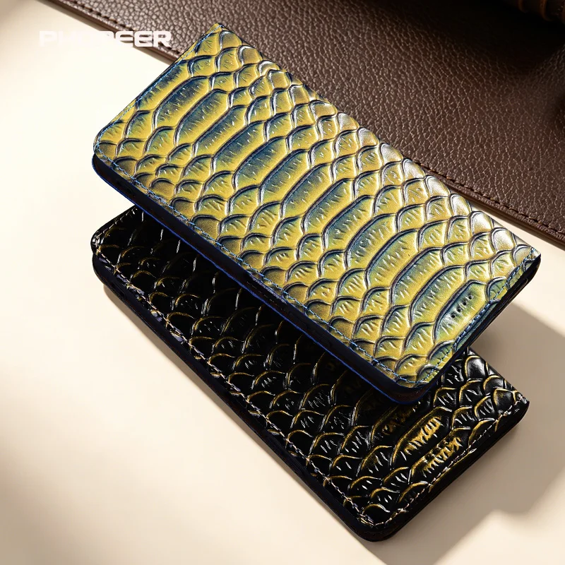 

Luxury Genuine Leather Case for Vivo X300 200 100 90 80 70 50 30 S T FE Pro Ultra Mini Dragon scale pattern phone case