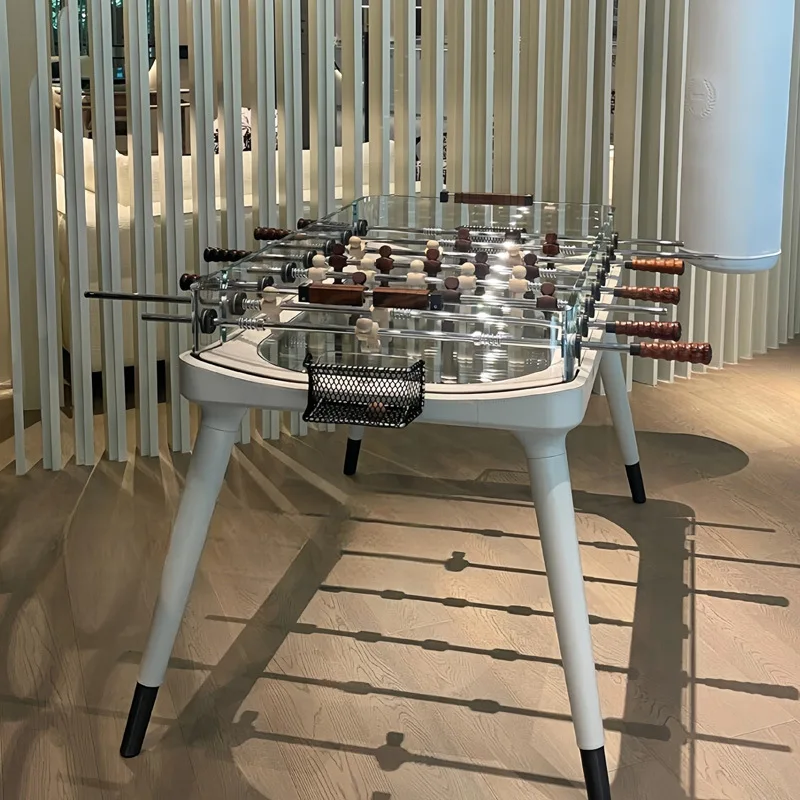 Light Luxury Household Glass Table Football Table Eight-pole Indoor Luxury Entertainment Double Football