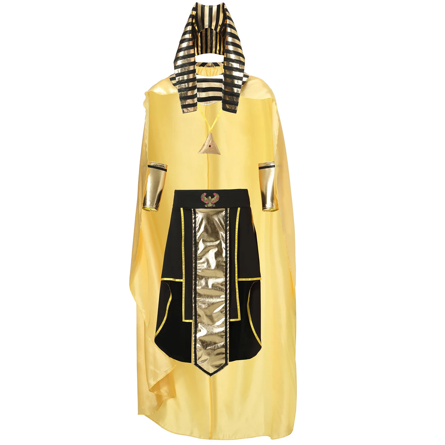 Halloween antico egitto faraone egiziano Tutankhamun King Empress Cleopatra Queen Costume Cosplay abbigliamento Fancy Dress