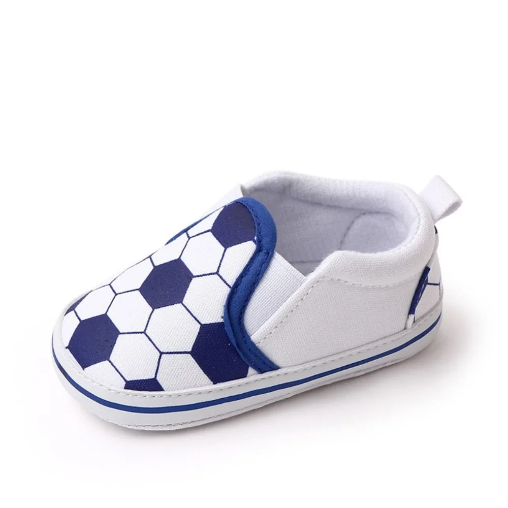 0-18 Maanden Baby Canvas Voetbalsportschoenen Geruit Patroon Ondiepe Mond Babyschoenen Voor Eerste Stappen Katoen Zool Antislip