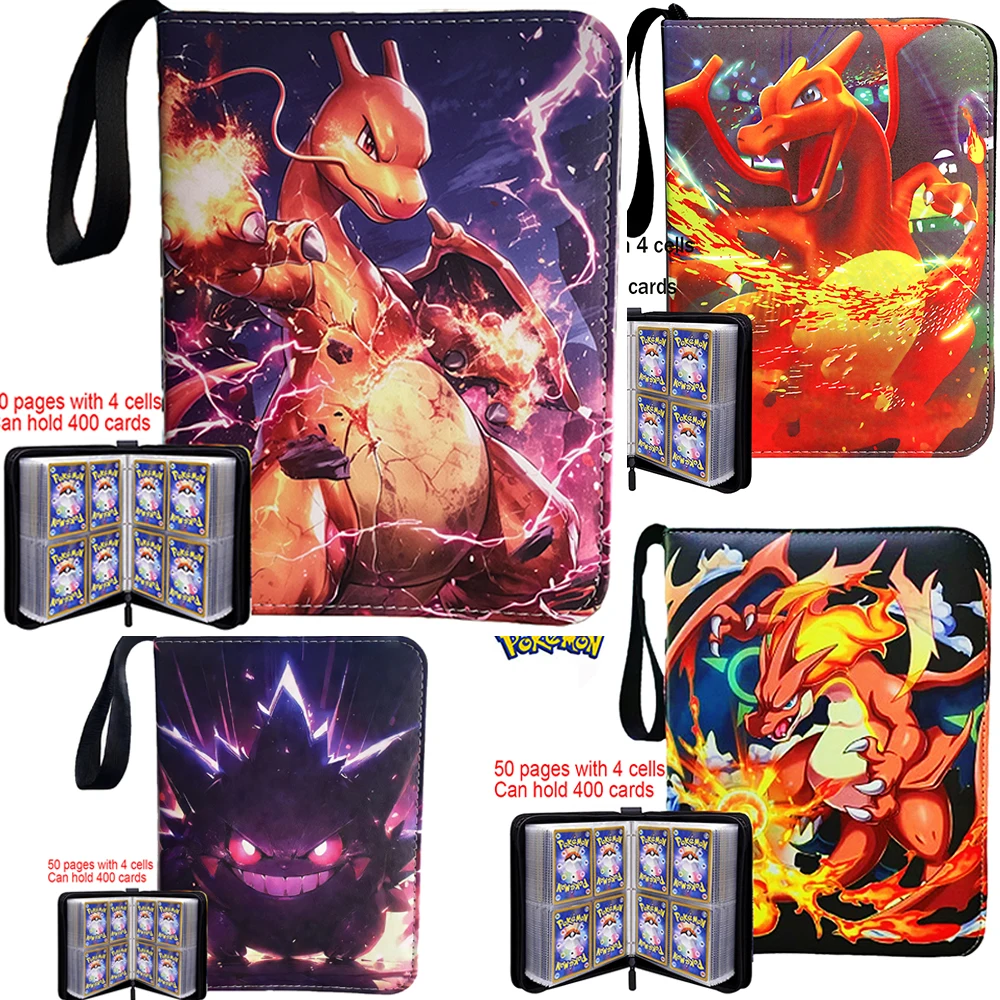 =@New Pokemone Card Album PU Zipper Photo Album Collection Book Anime Figure Album Hobby File Kids Toy Gifts In Stock