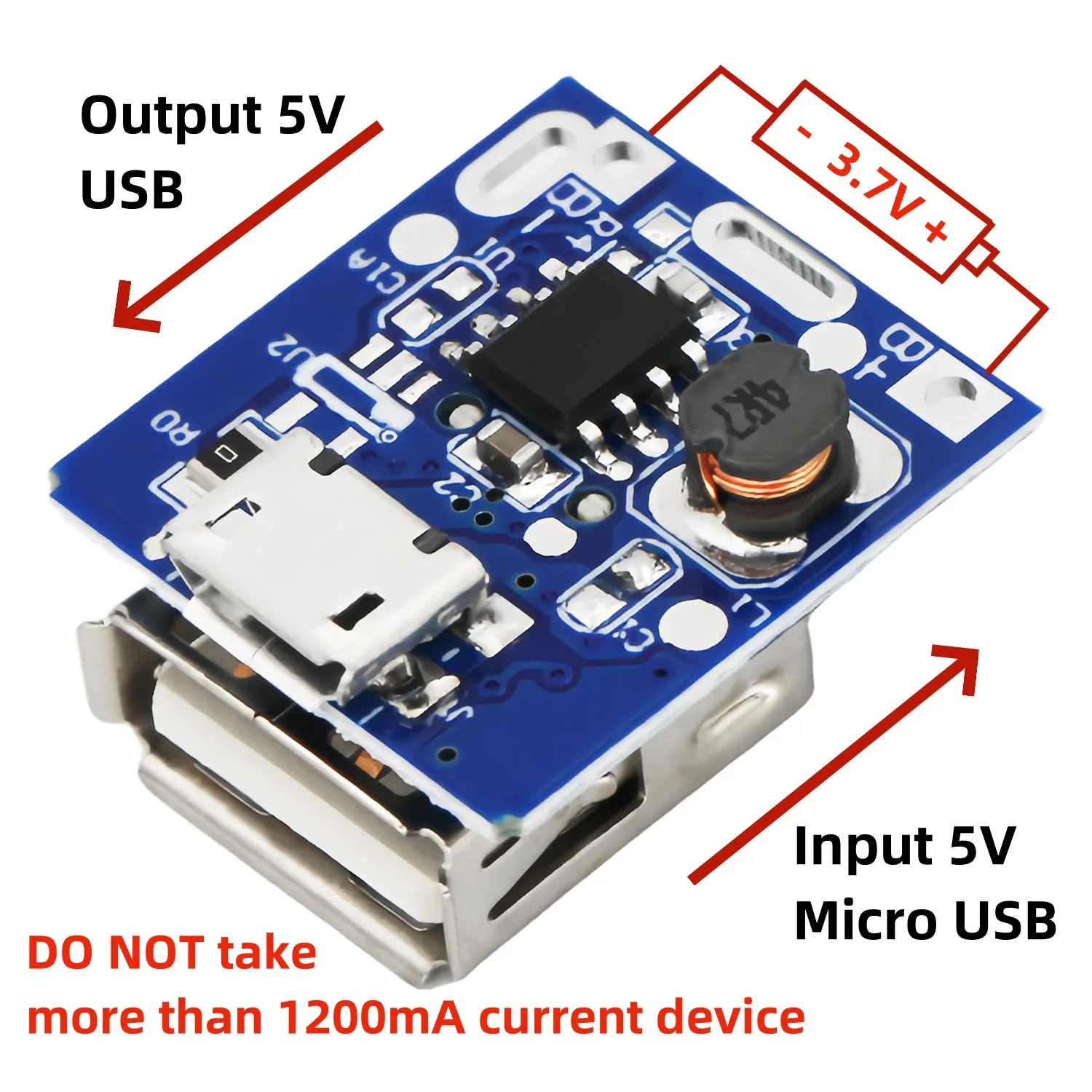 2/10/20PCS Micro USB 5V 1A Battery Boost Converter Step-Up Power Module Mobile Power Bank Accessories Protection LED Indicator