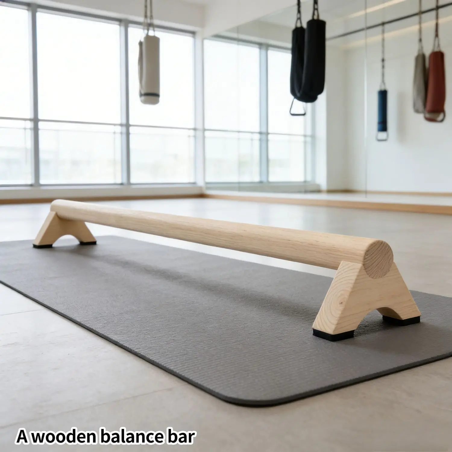 `Solid Wood Balance Beam Plank Bridge Emotional Training Adult Stretching Exercise Portable Home Gym Fitness Equipment`