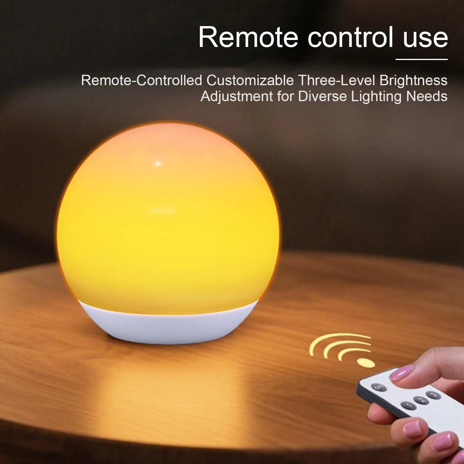 

new LED Sunset Ball Night Light, 3-Modes Mood Lamp For Tent Camping, Bedroom Nursery Dorm Office Lighting