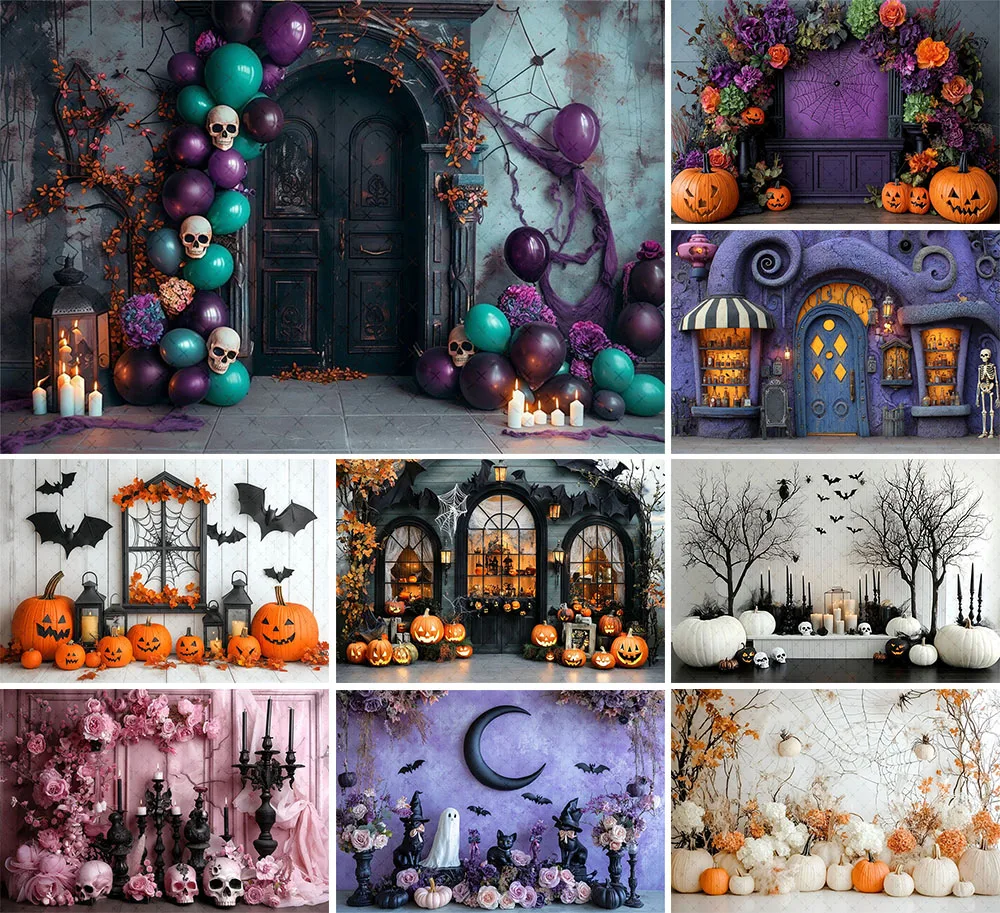 Mehofond التصوير خلفية القوطية هالوين مخيف الساحرة الخفافيش Kdis عيد ميلاد كعكة سحق صورة ديكور خلفية استوديو الصور