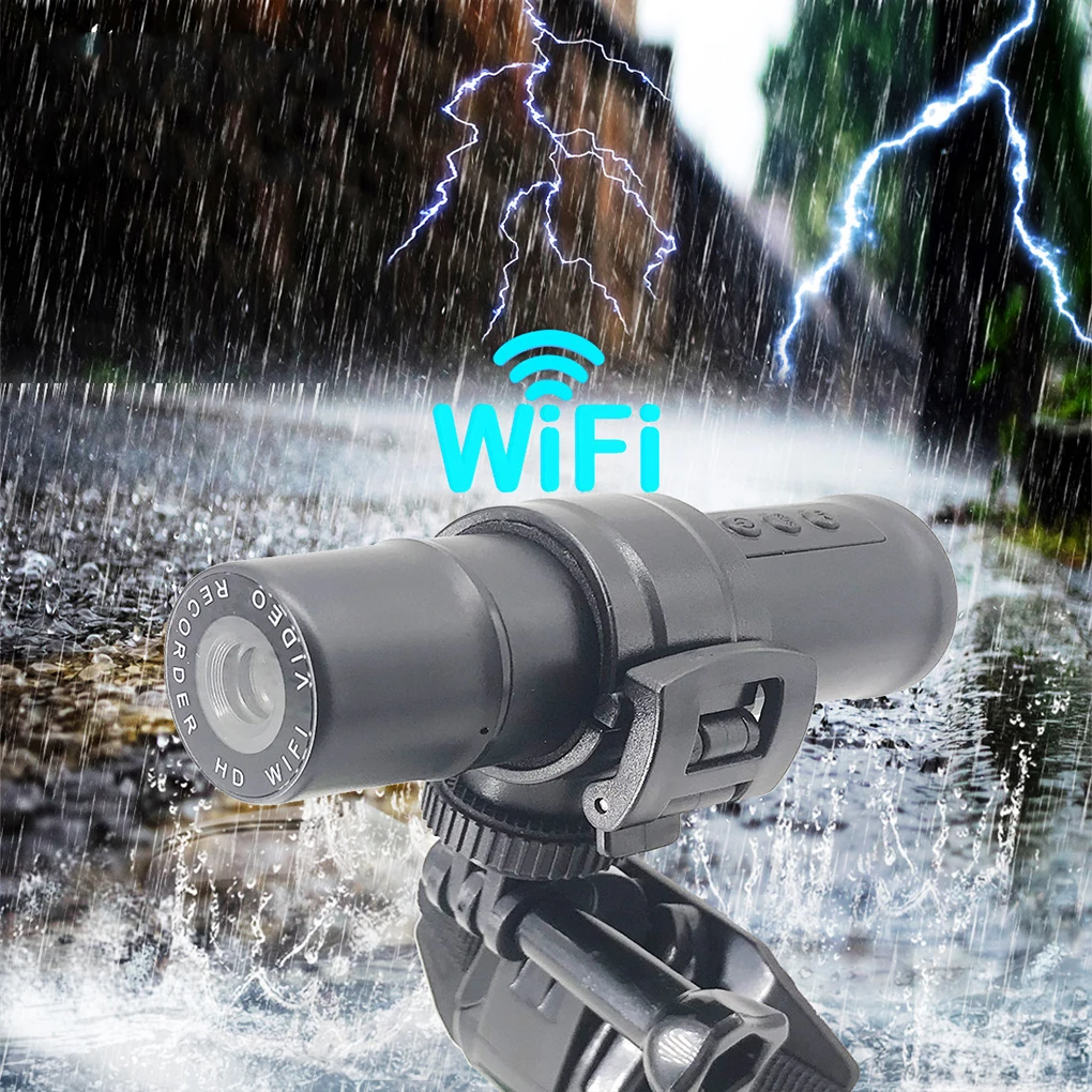 

WiFi Motorcycle Camera Rechargeable Scooters Dash Cam Camcorder Outdoor Riders Security Digital Video Recorder