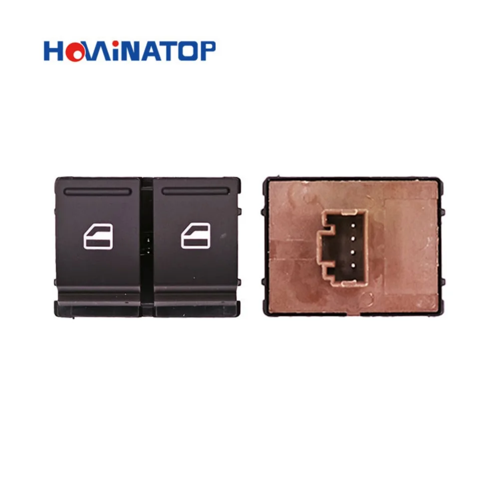 HOWINATOP 1Z0959858 4Pin Power Window Dual Switch For Skoda Octavia 04‑13 Fabia 07‑15 Roomster 05‑15 Yeti 10‑18 OEM Replacement