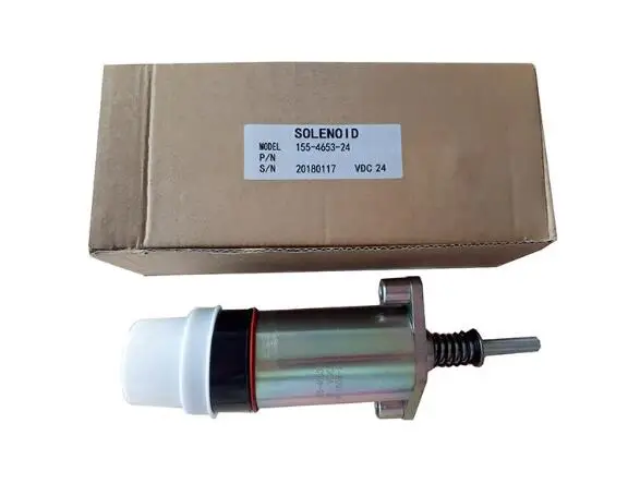 

For CAT 3306 Fuel Shutdown Solenoid 155-4653 1554653 3E-7985 SA-3499-24 24V VDC E330B E330C E330 3306 STOP SOLENOID excavator