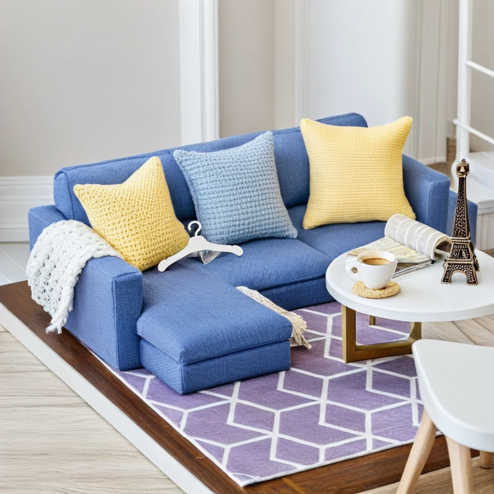 

50 Pcs Mini Hanger House Hangers Coat Clothing Rack Dollhouse Clothes Drying