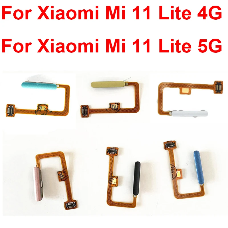 

Fingerprint Sensor Flex Cable For Xiaomi Mi 11 Lite M2101K9AG Mi 11 Lite 5G M2101K9G Home Touch ID Flex Ribbon With Power Button