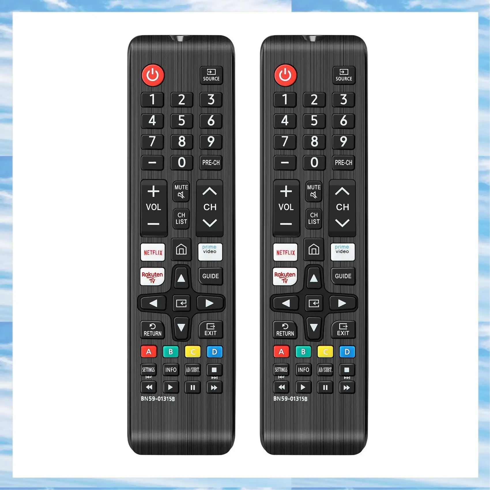 

T31C-2X BN59-01315B Remote Control Replacement For Smart TV UE43RU7105 UE50RU7179 With Netflix Prime Video