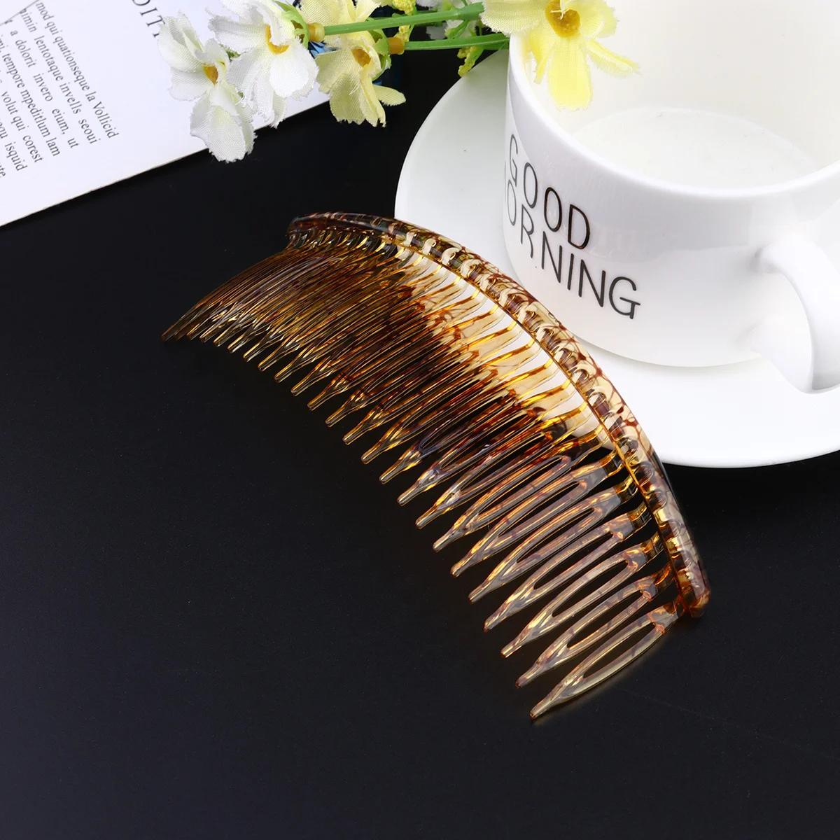 

4Pcs Teeth Hair Combs Resin Pc Material for Tiaras Adornments Wedding Veils DIY Craft Projects Non Slip Hold Teeth Hair Combs