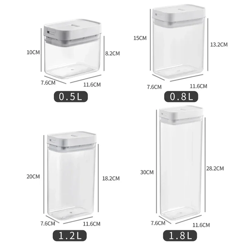 Pasta Storage Box Transparent Plastic Grain Seal Tank Spaghetti Storage Container Moisture-Proof Snack Jar Kitchen Food Tank