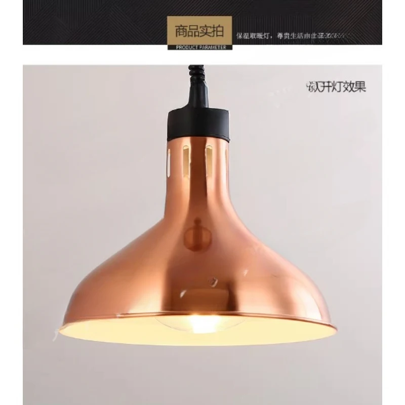 Suitable Foretractable Insulation Single Head Liftable Hanging Type Buffet Barbecue Lamp Food Heating Chandelier