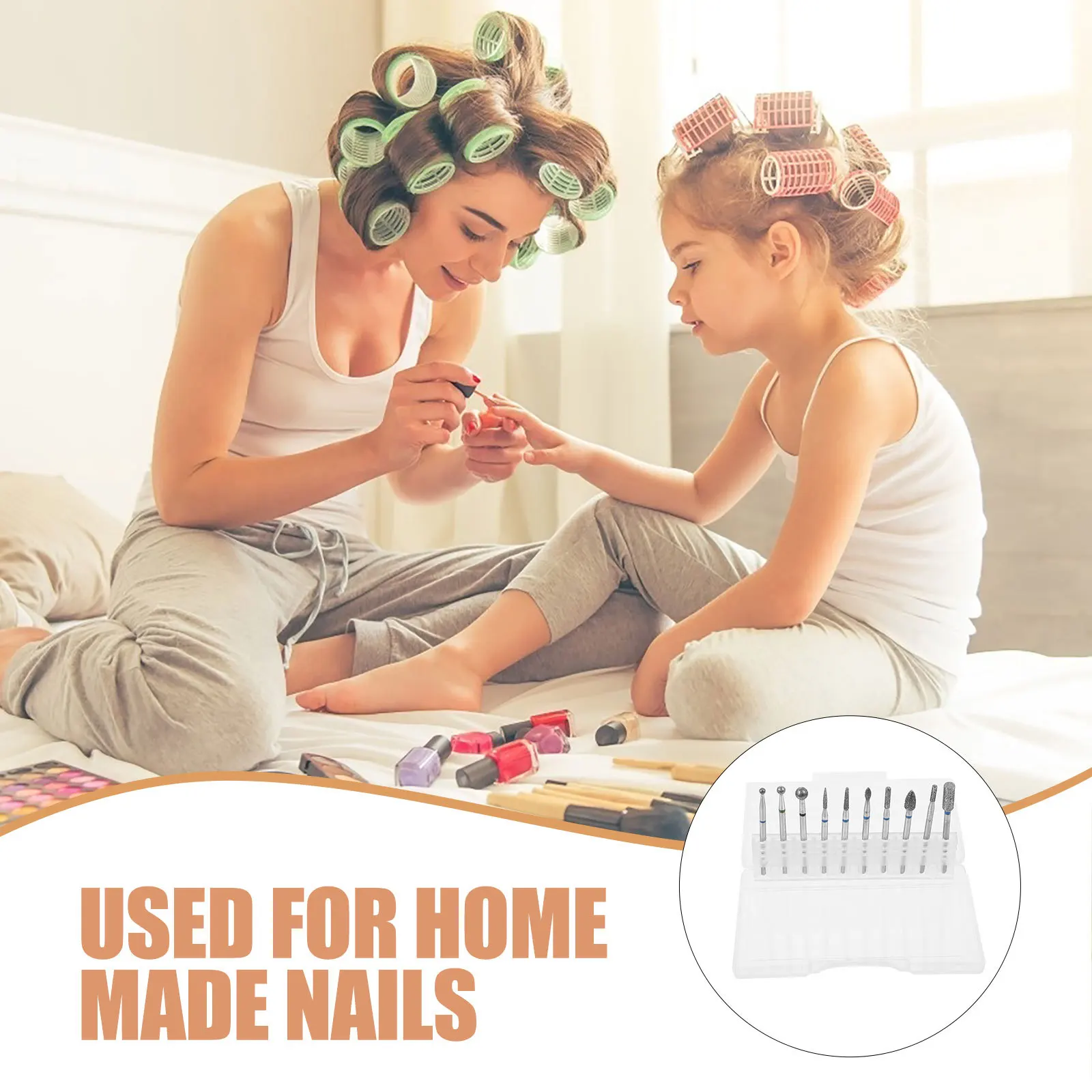 

10Pcs Nail Drill Bits Set Multi Purpose Nail Shaping Files for Cuticle Care Gel Polish Removal Acrylic Nails DIY Manicure