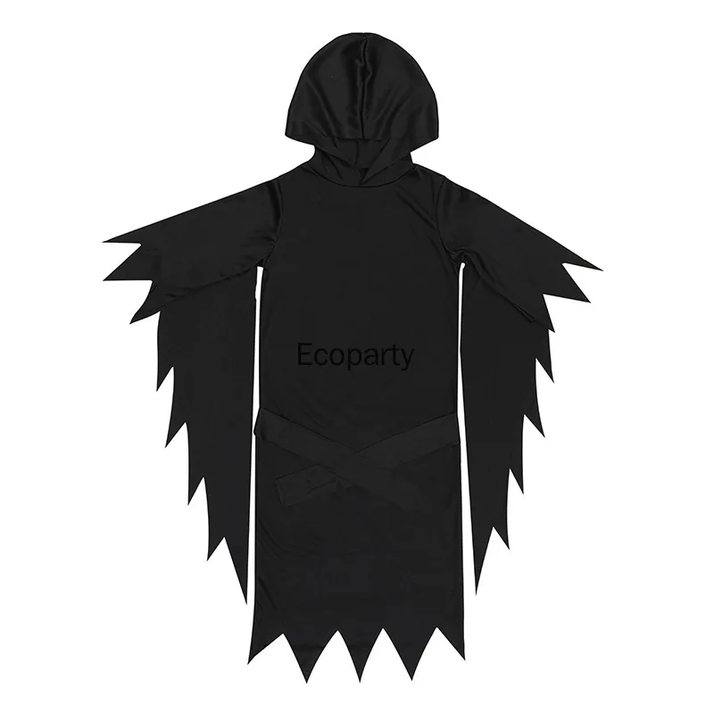 Adult Halloween Ghost Grim Reaper Cosplay Costume Scream Death Dress Up Props for Prom Men Horrible Movie Halloween Carnival Set