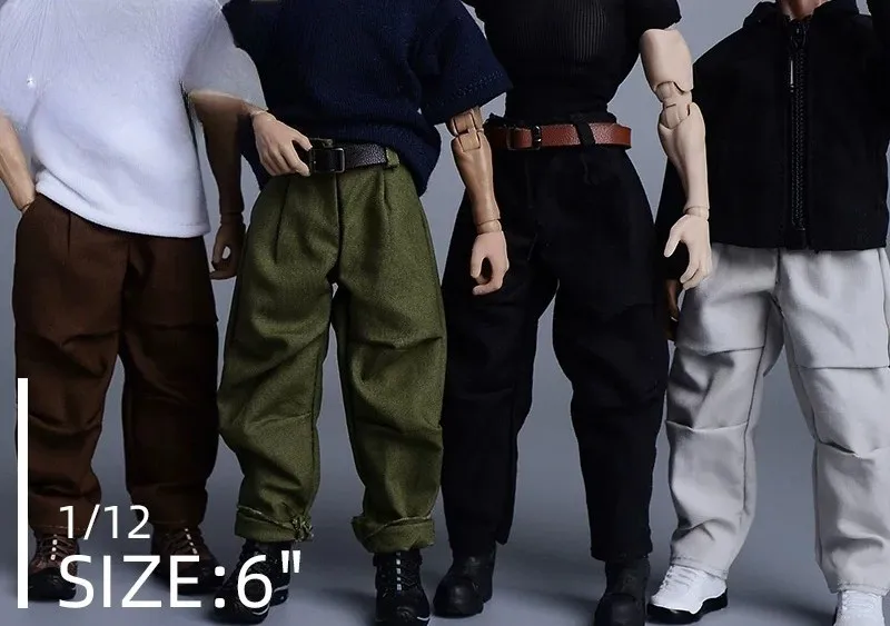 1/12 Scale Casual Pants Model for 6'' Romankry Nota