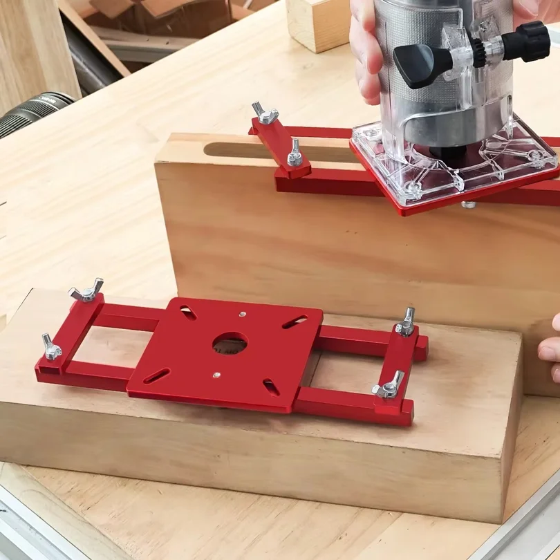 2 in 1 Center Invisible Fastener Slotting Bracket, Woodworking Grooving for Cabinet Furniture Install Invisible Screw Fasteners
