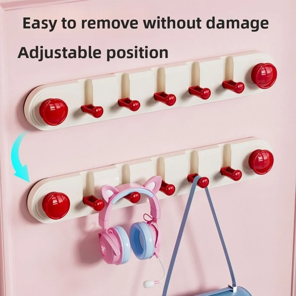 

Suction Cup Bathroom Storage Hook Piano Keys Detachable Sundries Storage Holder Waterproof Space Saving Door Back Clothes Hook