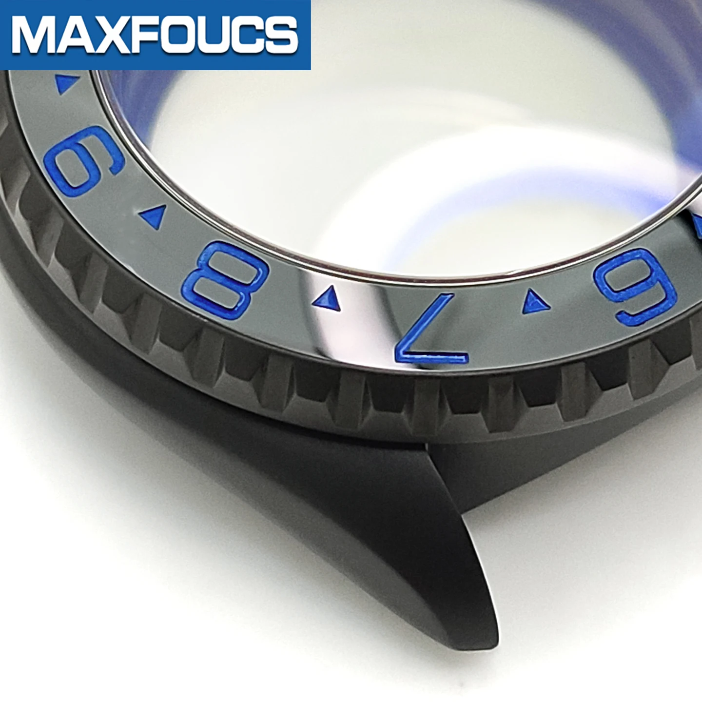 SKX NH 3.8 Schwarzes Mattes Uhrengehäuse-Set 4-Uhr-Position Edelstahl-Finish MOD NH36 Einsatz Saphirglas Kapitelring Kundenspezifische Teile – Detail 10