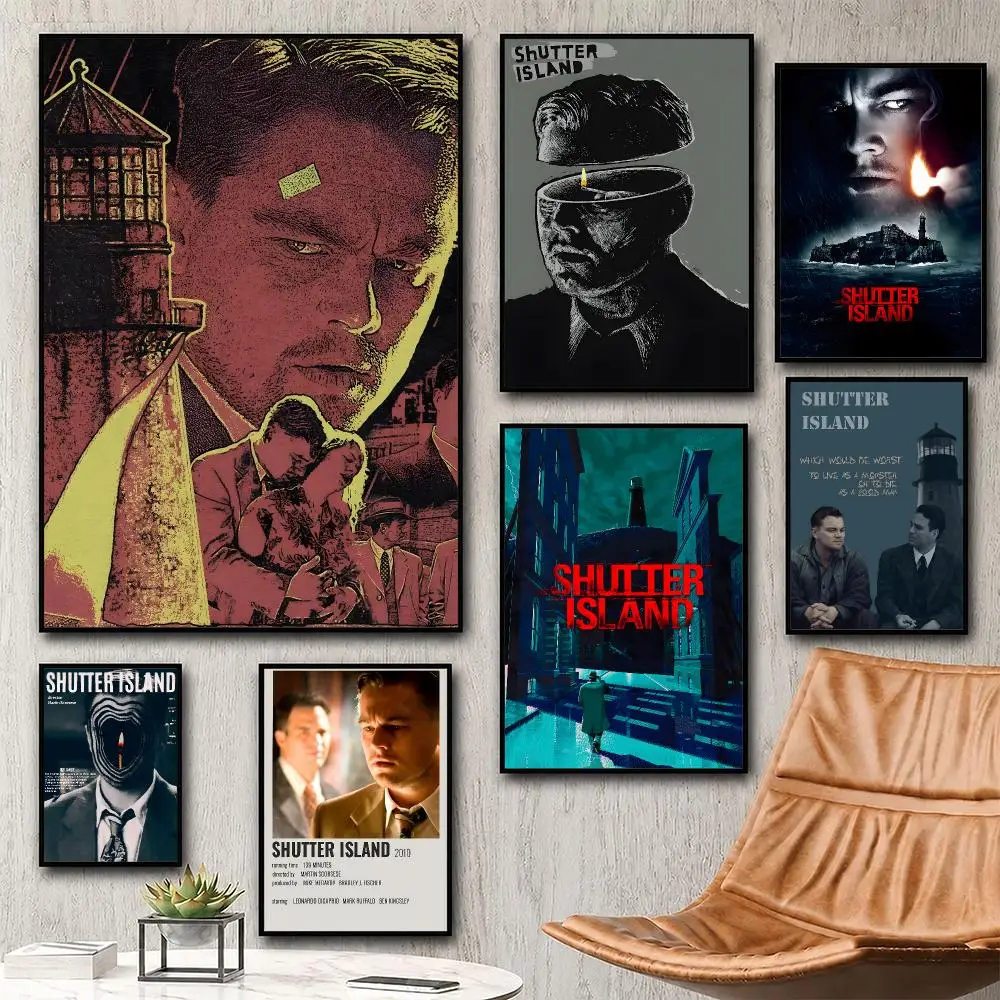 Aesthetic Wall Art Poster Trendy movie Shutter Island Poster for Bedroom Dorm Room Home Decor Large Wall Picture Print