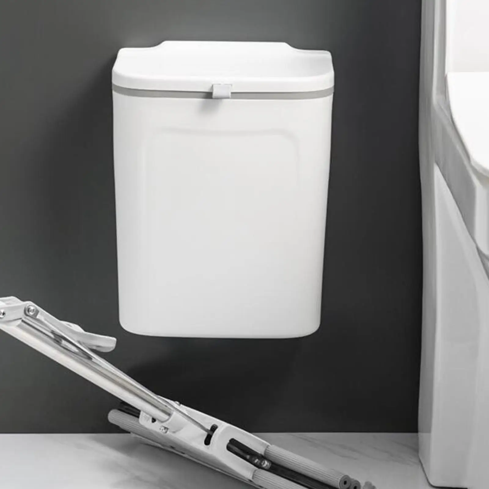 

under Sink Garbage Trash Can Hanging with Lid Wall Mount for