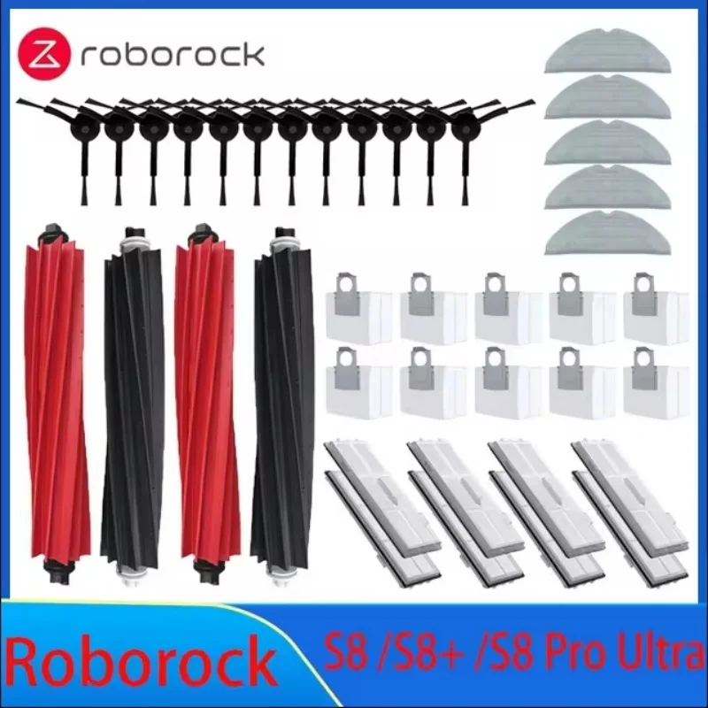 Voor Roborock S8 Pro Ultra S8 + Onderdelen DuoRoller Belangrijkste Zijborstels Mop Doeken HEPA Filters Stofzakken Accessoires