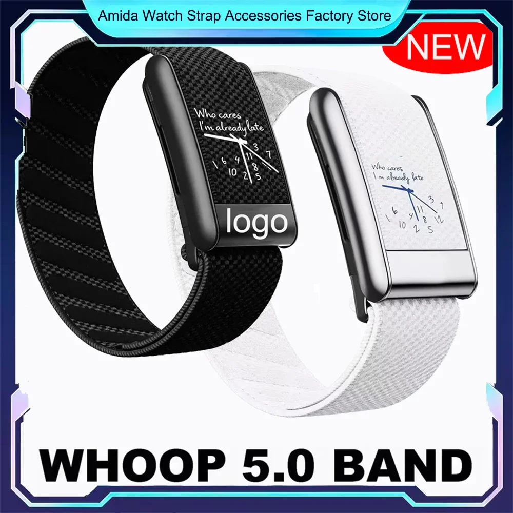 High End Model Compatible White For Whoop 5.0 Wrist Strap Waterproof Nylon Braided For Whoop 5.0 MG Sports Replacement Wristband