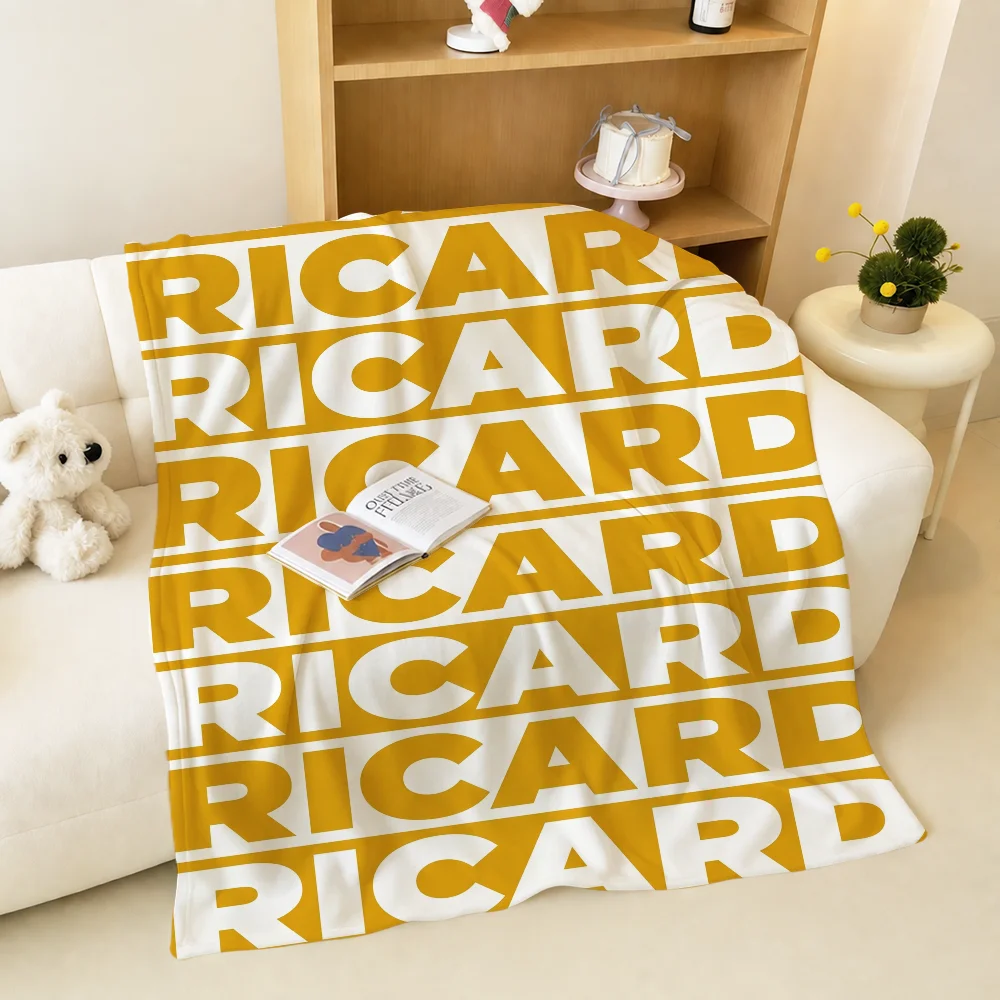 Fashion Modern Logo R-R-RicardS Warm Soft Plush Blanket For Sofa Living Room Nap Home Bedroom Travel Gift Flannel Pet Hogar