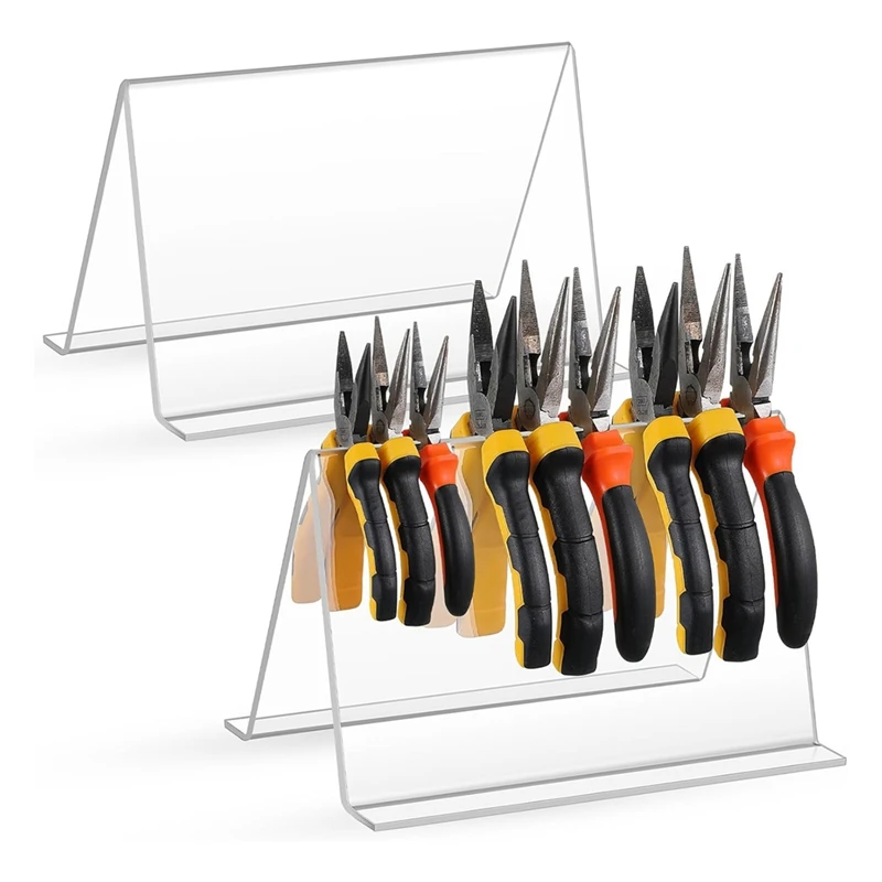 2 Pcs Acrylic Pliers Rack 8 X 5 X 4 Inch Pliers Organizer Rack Holder Jewelry Tool Holder For Storage Tongs Jewelry