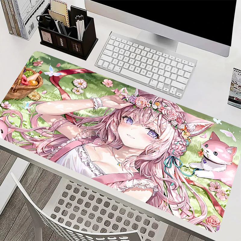 Gaming Mouse Pad Computer Accessories Rubber Keyboard Mat Gamer H-hololive Hakui Koyori mousepad