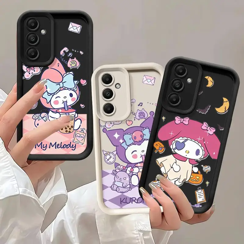 Phone case for Samsung Galaxy A55 A52 A33 cases A24 A15 A12 A23 A22 5G A54 A52s A53 A14 funda Cover Funny Trouble Melody Kuromi